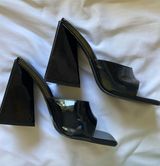 Black Chunky Heels Size 7 Photo 0