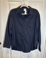 Aerie‎ Black Long Sleeve Collared Button Up Shirt Lightweight Size Small Photo 0