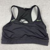 Lululemon Sports Bra Womens 10 Black Lattice Back Racerback Medium Support Yoga Photo 0
