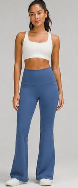 Lululemon Groove Super High Rise Flared Pant Women's 8 Utility Blue Nulu Yoga Photo 0