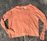 Thread & Supply Women's Rust Sweatshirt with White Dots Pink Photo 0