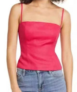 Reformation Overland Linen Tank in Pink Photo 0