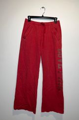 PINK Victoria’s Secret Red Pink Sweatpants Photo 0