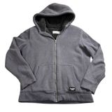 Abercrombie & Fitch Hoodie Women XS‎ Gray Sherpa Lined Zip Up Fleece Jacket Photo 0