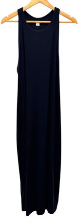 Old Navy Active Womens Black Go-Dry Ribbed Racerback Maxi Dress Large NWT Photo 0