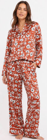 La Ligne X Target Pajamas Set Floral Button Down Top Longsleeve & Bottom XSmall Photo 0