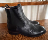 Frye Melissa Chelsea Black Leather Ankle Boots 6B 3475453 Stacked Heel Photo 0