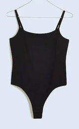 NWT Madewell Tank Thong Bodysuit NO414 Minimalist Stretch XS Black Photo 0