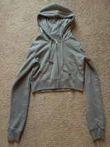 Gray Cropped Hoodie Photo 0
