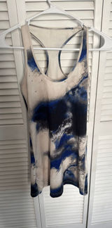 Lululemon Athletica Scoop Me Up racerback tank top featuring a Milky Way marble print. Photo 0