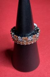 Bomb Party RBP8424 “Paint The Town” Lab Created Topaz on Hematite Sz 10 Ring NWT Photo 0