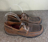 Twisted X Driving Moccasin Womens 7.5M Brown Lace Up Boat Bomber Shoes Boho Photo 0