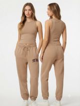 THE BAR Sweatpants Women’s Size M Brown Joggers 100% Cotton Made in USA Photo 0