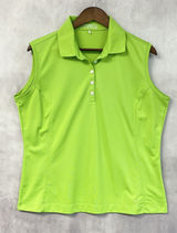 Nike Womens Golf Dri Fit Sleeveless Polo Size XL Sporty Preppy Active Tennis Photo 0