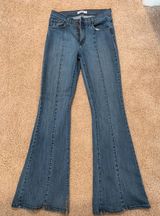 0² Denim Jeans Flare Dark Wash All-American Mid-Rise 28 Photo 0