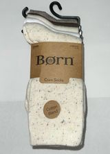 Born Fall Cotton Blend 5 Pair Crew Socks Shoe Size 4 -10 Super Soft Photo 0