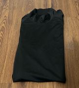 Black Mockneck Long Sleeve Athletic Shirt Size Medium Photo 0