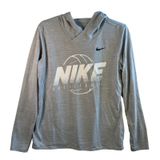 Nike Volleyball Hoodie Tee Dri-FIT Grey Space Dye‎ Long Sleeve Shirt Women M Photo 0