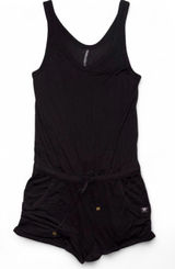 Victoria's Secret Black Sleeveless Romper Pajama Photo 0