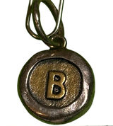 Waxing Poetic Camp Charm Initial B Pendant Mixed Metal‎ Sterling Silver Brass Photo 0