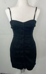 Aritzia Wilfred Dress Black Ducharme Linen Mini Coastal Whimsy Western size 0 Photo 0