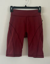 FP Movement Free People Burgundy High Waist Biker Shorts XS Photo 0
