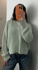 Knit Sweater Mint Green Photo 0