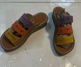 90s Colorblock 80’s VTG Sandals Clogs Mules EU37 6.5 US Casual Photo 0