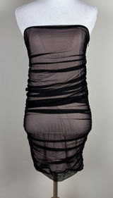 House Of‎ CB London Dress Small Black Strapless Mini Bodycon Cocktail Whimsigoth Photo 0