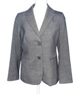 Talbots gray & white pinstriped blazer 4P Photo 0