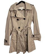 Jones New York Sport Trench Coat Removable Hood Beige Large NWT Fall Winter Photo 0