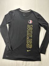 Nike Dri-FIT Florida State Seminoles Long Sleeve Shirt Black Gold NOLES Unisex Photo 0