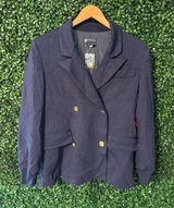 Carbon38 Oversized Scuba Blazer Dark Blue Sz XS NWT Photo 0