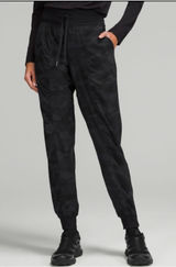 Lululemon Stretch High-Rise Joggers Black Camo Loungewear Athletic Activewear Photo 0
