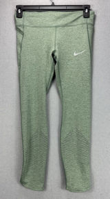 Nike Dri Fit 3/4 Length Compression Tights Pants Women's Large Green Running Gym Photo 0