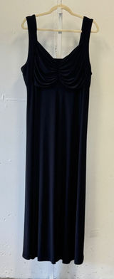 Vikki Vi Black Ruched Sweetheart Neck Sleeveless Maxi Dress Plus Size 1X Jersey Photo 0