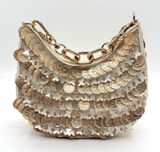 Sardine & Coin Beaded Embellished Shoulder Clutch Purse Wallet Viral 7.5” X 7” Photo 0