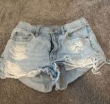 American Eagle Strigid Jean Shorts Distressed 6 Photo 0