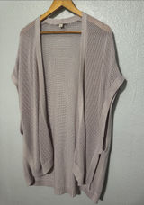 LOFT Pale Lilac Open Stitch Knit Cardigan Vest XS/S Photo 0