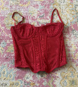 Urban Outfitters Corset Top Red  Photo 0
