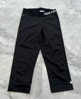 Nike Pro Crop Dri-fit Leggings in Black Size XS XSmall Logo Compression Photo 0
