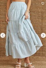 NWT Altar’d State Gingham Maxi Skirt Photo 0