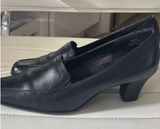 Sandler of Boston Womens Black Leather Square Toe Block Heel Pumps Size 8.5W Photo 0