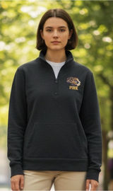 PINK‎ Victoria's Secret LSU Tigers Sequins Quarter Zip Sweatshirt Women's Small Photo 0