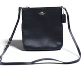 Coach Crossbody Bag Womens Small Black Crossgrain Leather Gold Hardware Zip Top Photo 0