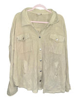 Altard state arula plus size B 2X Tan Shacket women’s Oversized beige corduroy Photo 0