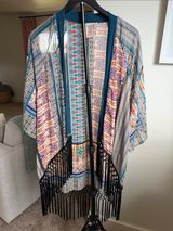 Flying Tomato Multicolor Geo Print — Teal, Coral & Cream Photo 0