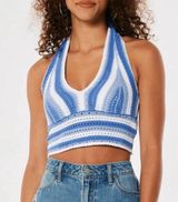 Hollister Striped Crotchet Halter Top Photo 0