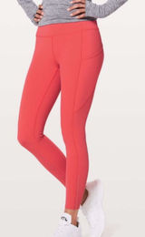 Lululemon Fast & Free 7/8 Tight II Nulux 25" Red Orange Photo 0