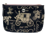 y2k COACH Carriage Black Canvas Pouch Make-up / Cosmetic Case Photo 0